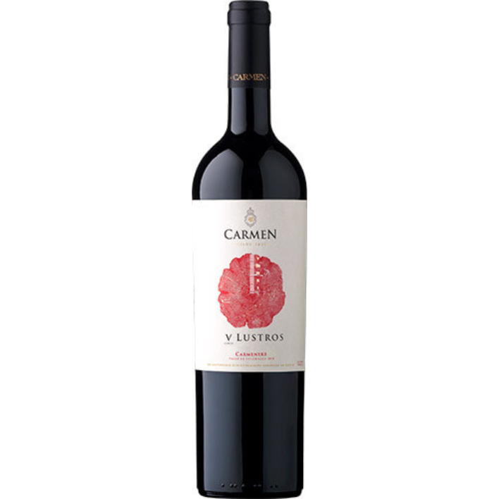 Vino Carmen V Cinco Lustros Carmenere 13,5° 750cc