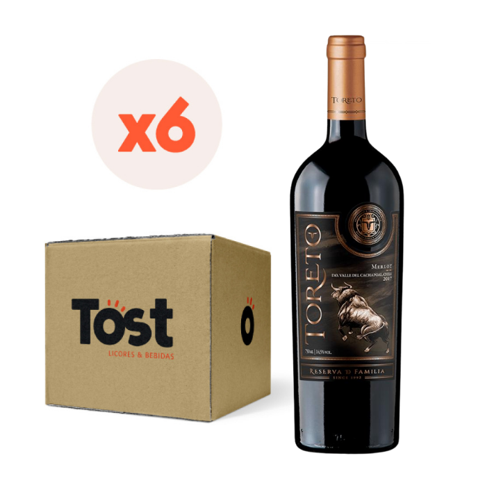6x Vino Toreto Reserva De Familia Cepas