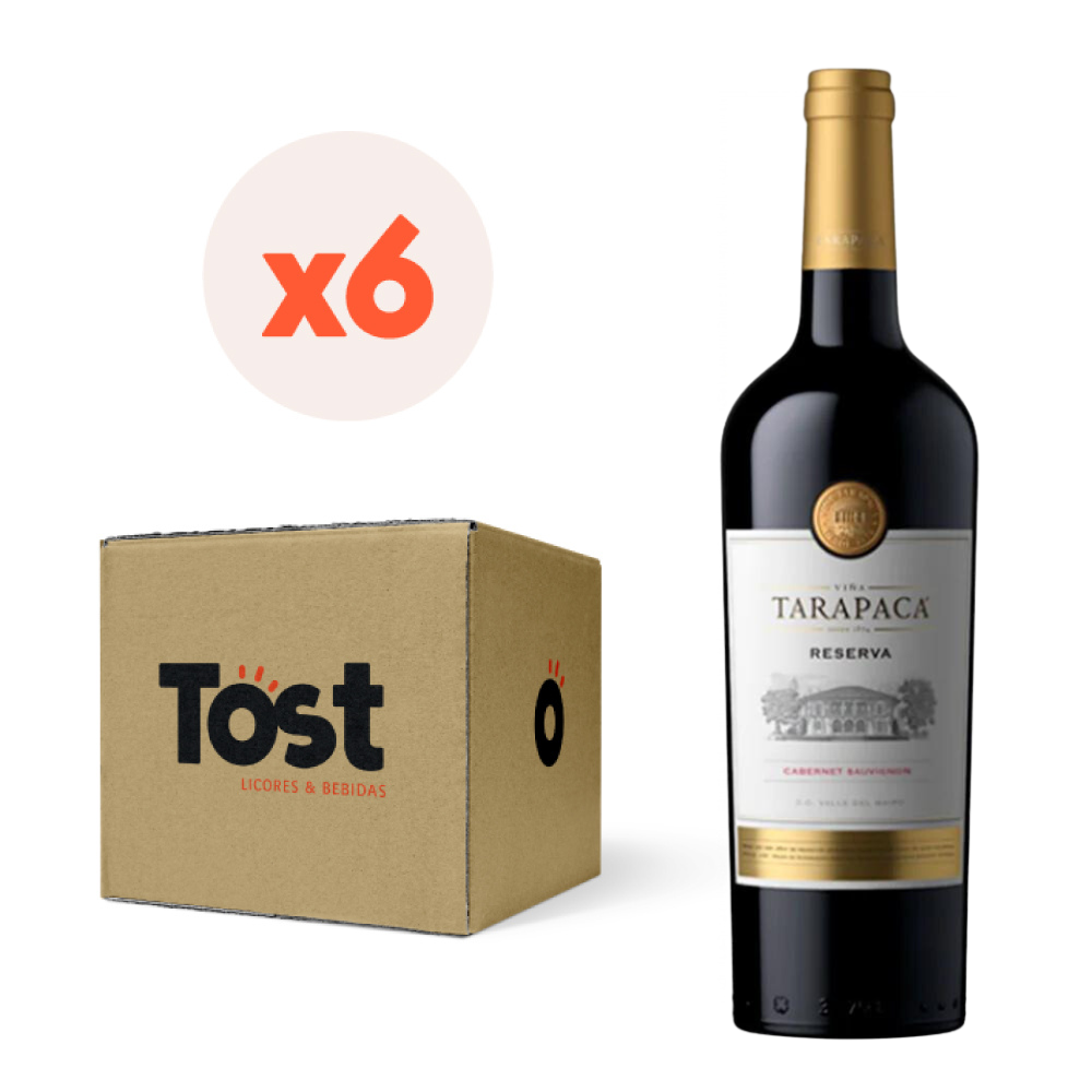 6x Vino Tarapacá Reserva Cepas 750cc