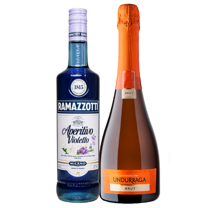 Pack Licor Aperitivo Ramazzotti Violetto 700cc + Espumante Undurraga 750cc