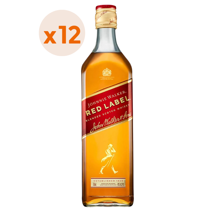 12x Whisky Johnnie Walker Red Label 40º 750cc