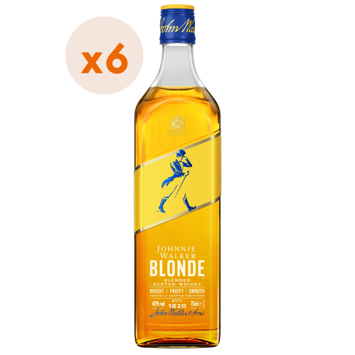 6x Whisky Johnnie Walker Blonde 750cc 40º