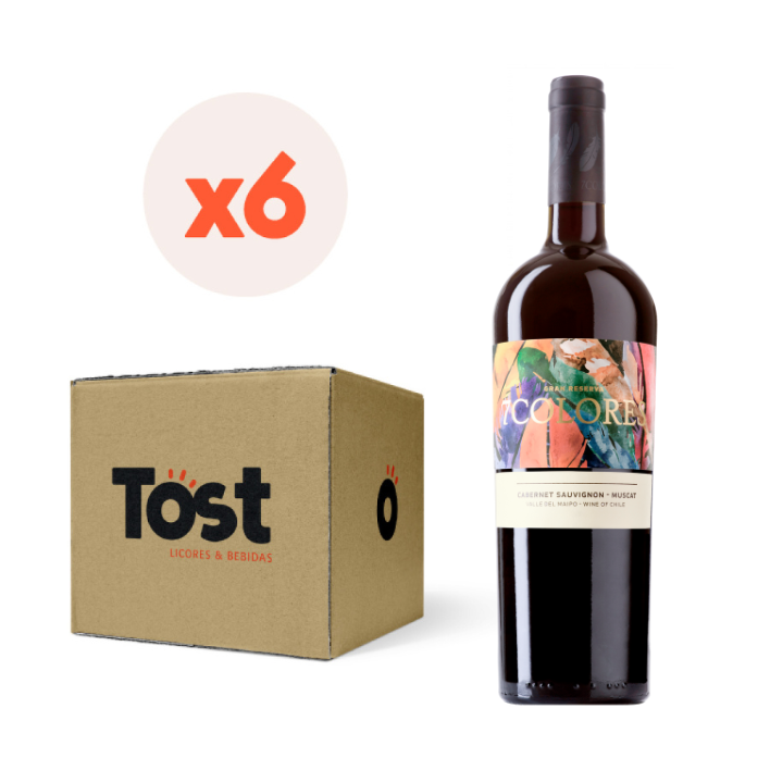 6x Vino 7 Colores Gran Reserva Cepas 750cc