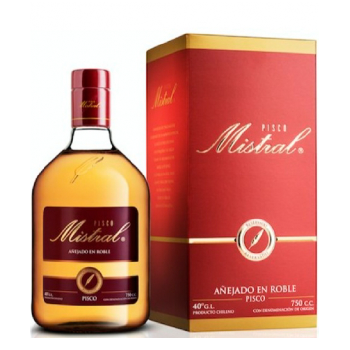 Pisco Mistral Añejado En Roble 40º 750cc