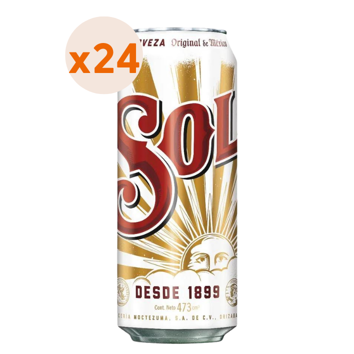 24x Cervezas Sol Lata 470cc
