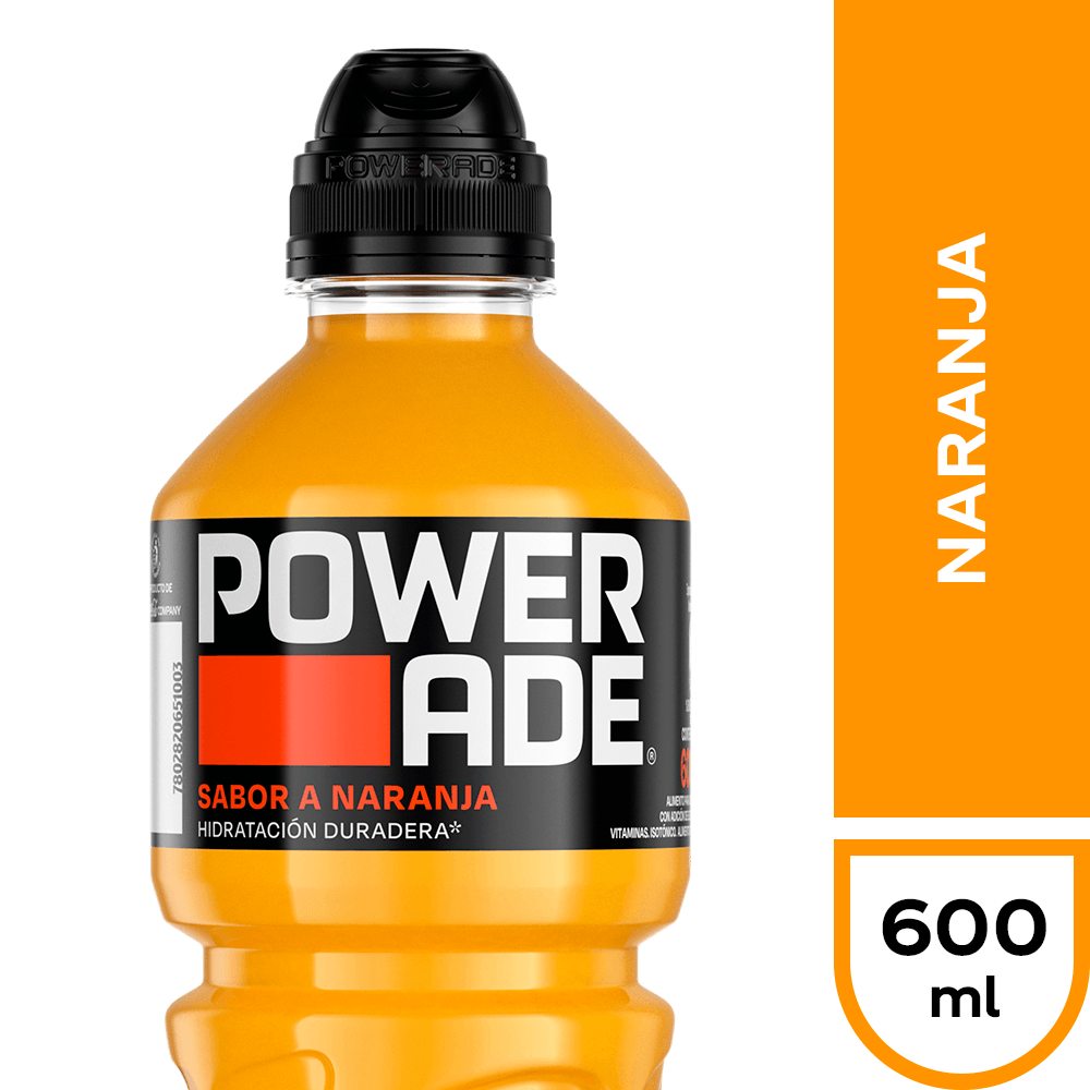 Bebida Isotónica Powerade Naranja 600cc
