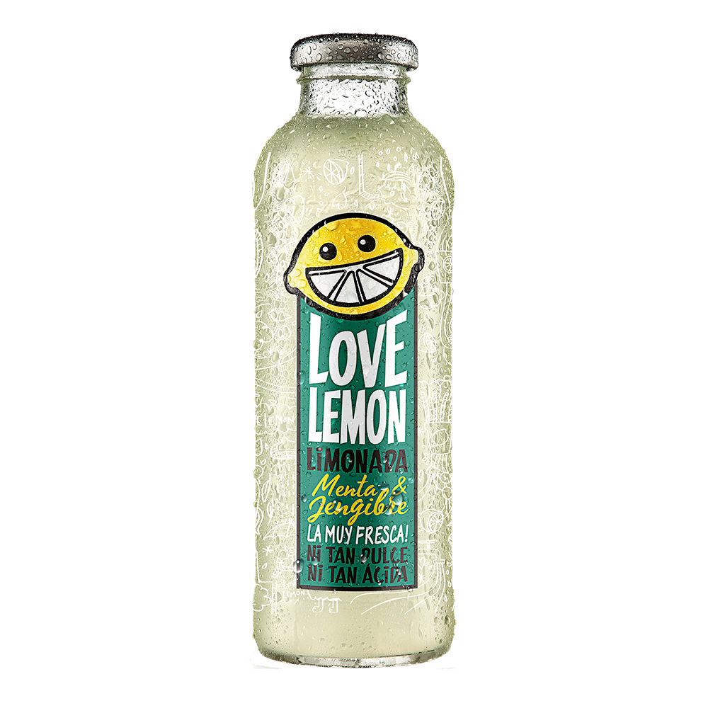 Limonada Love Lemon Menta &amp; Jengibre Botella 475cc