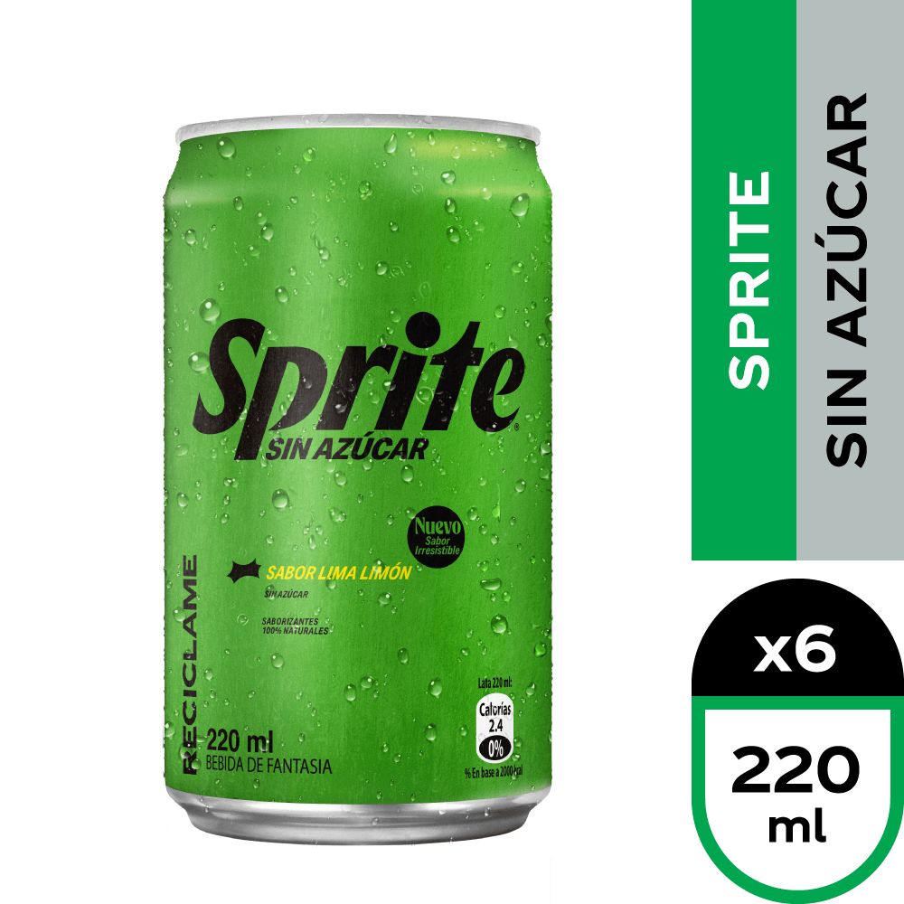 6x Bebida Sprite Variedades 220cc