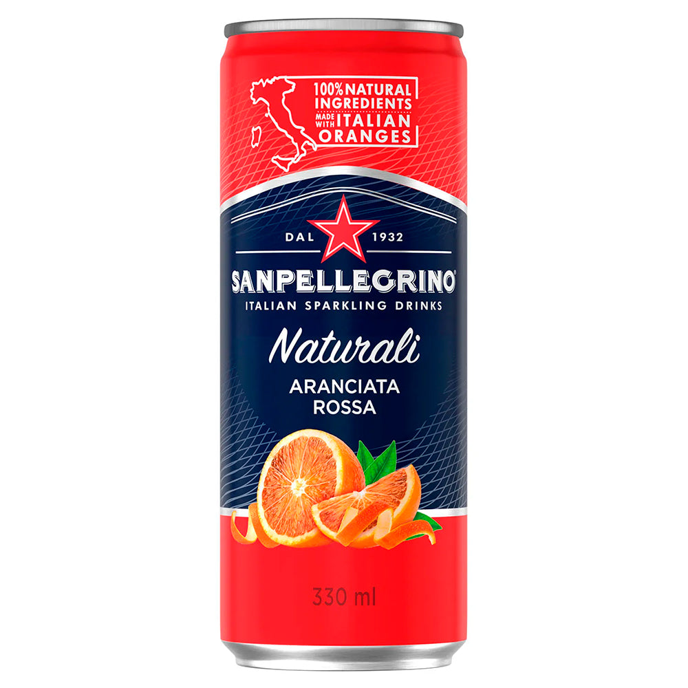 Agua San Pellegrino Aranciata Rossa Lata 330cc