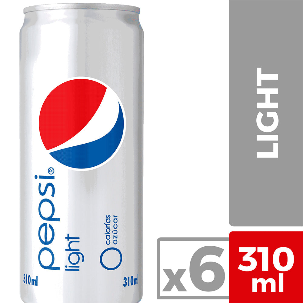 6x Bebida Pepsi Light Lata 310cc