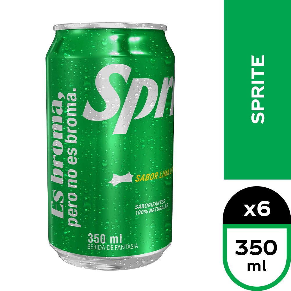 6x Bebida Sprite Variedades 350cc