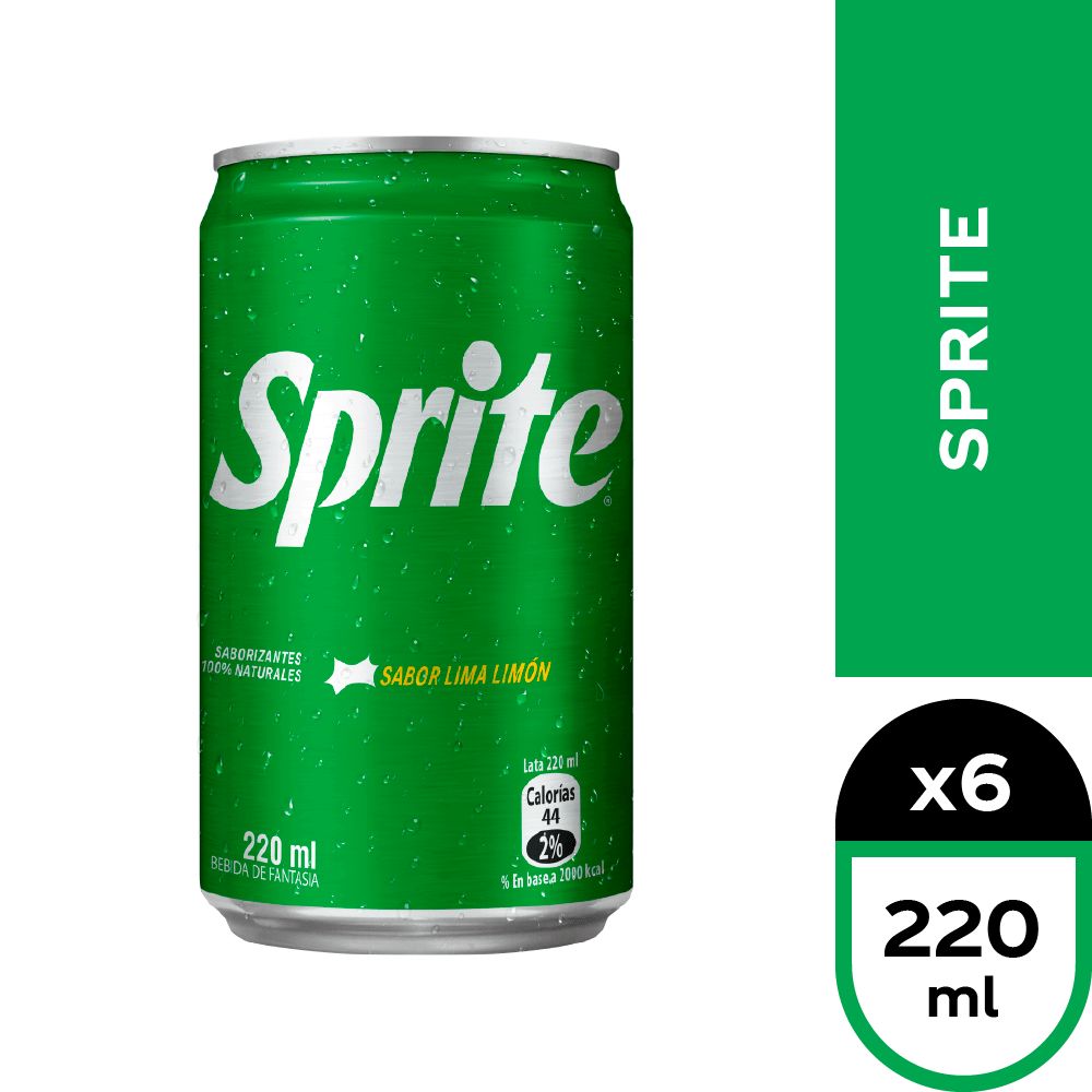 6x Bebida Sprite Variedades 220cc