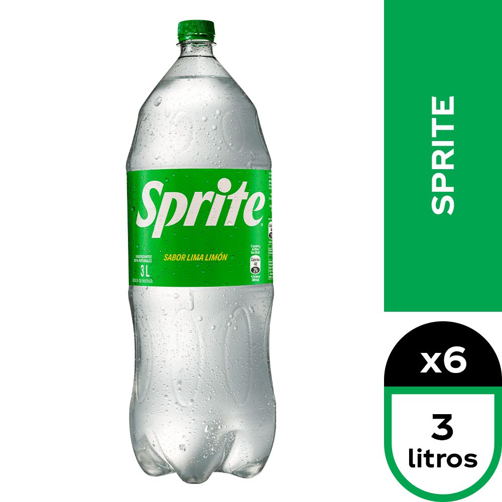 6x Bebida Sprite Regular 3000cc