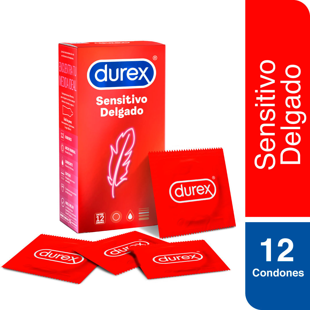 Durex Condones Sensitivo Delgado 12un