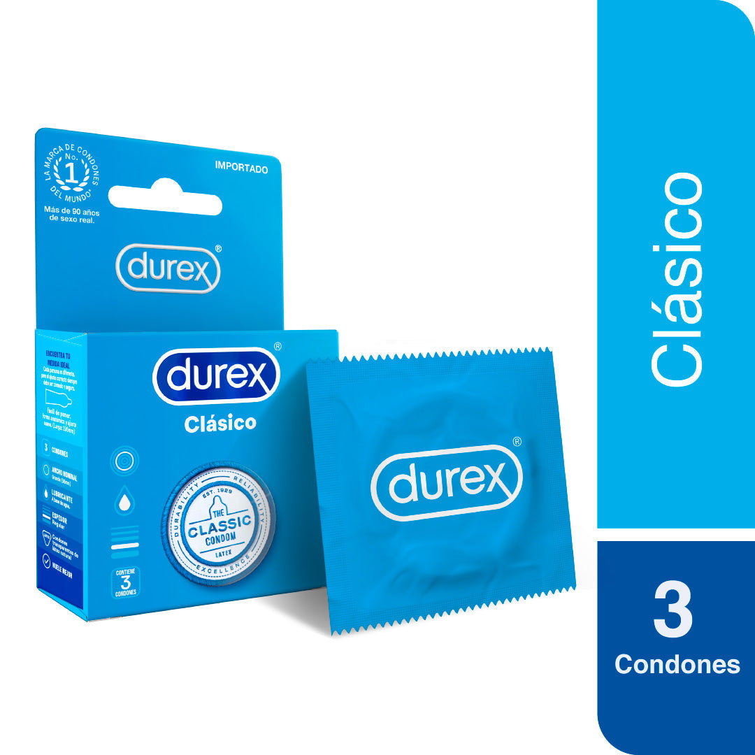 Durex Condones Clásico 3un