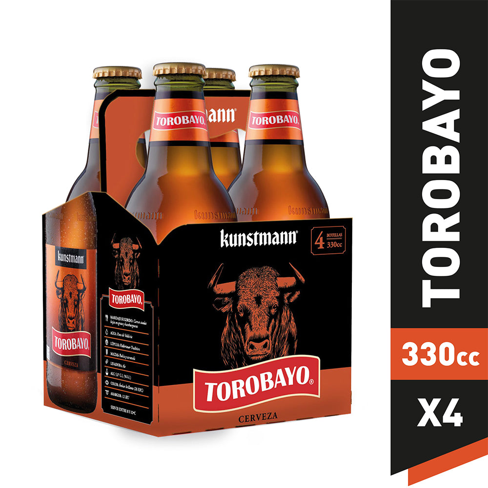 4x Cerveza Kunstmann Torobayo 330cc