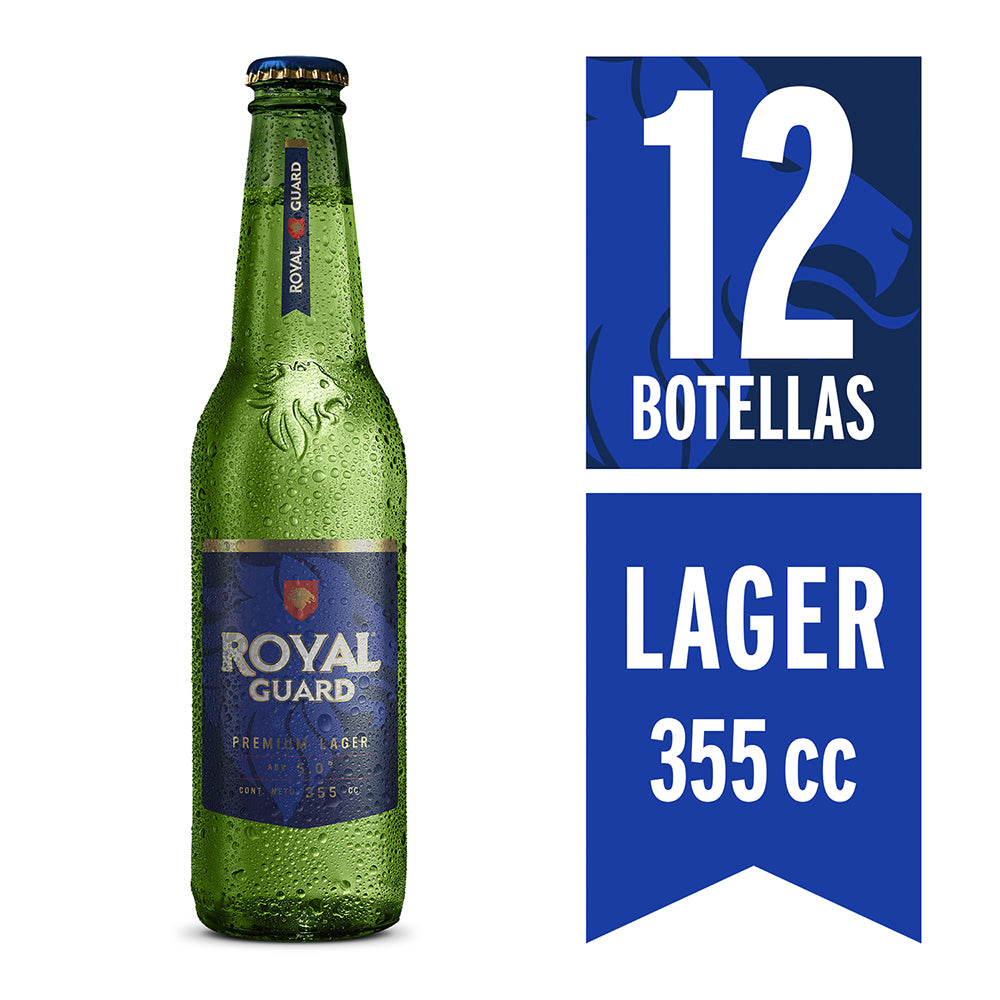 12x Cerveza Royal Guard Botellín 355cc