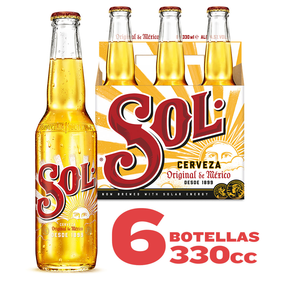 Cerveza Sol Botellín 330cc (18 Unidades)