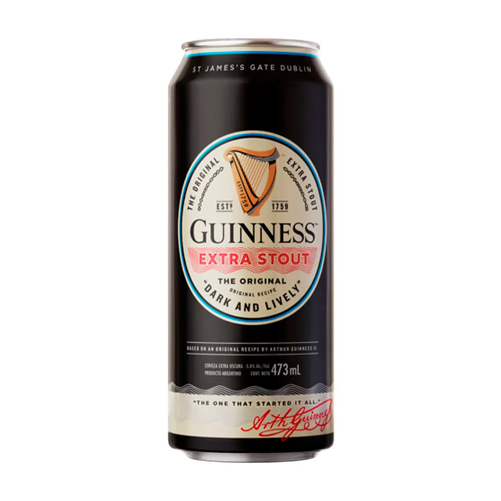 Cerveza Guinness Extra Stout Lata 5° 473cc