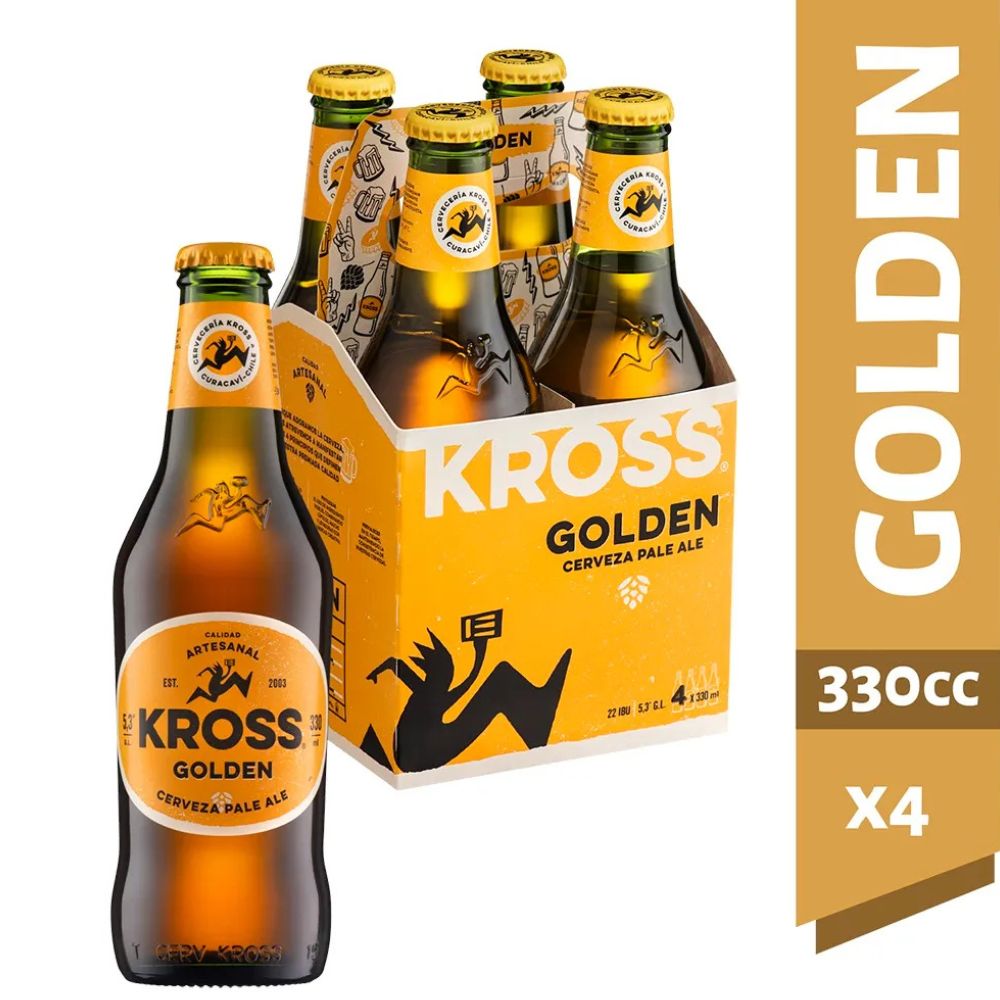 24x Cerveza Kross Golden Botellín 330cc
