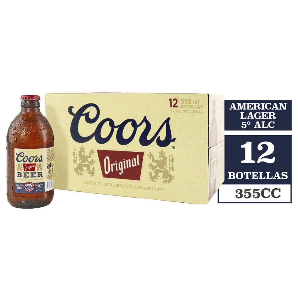 12x Cervezas Coors Original Botellín 355cc