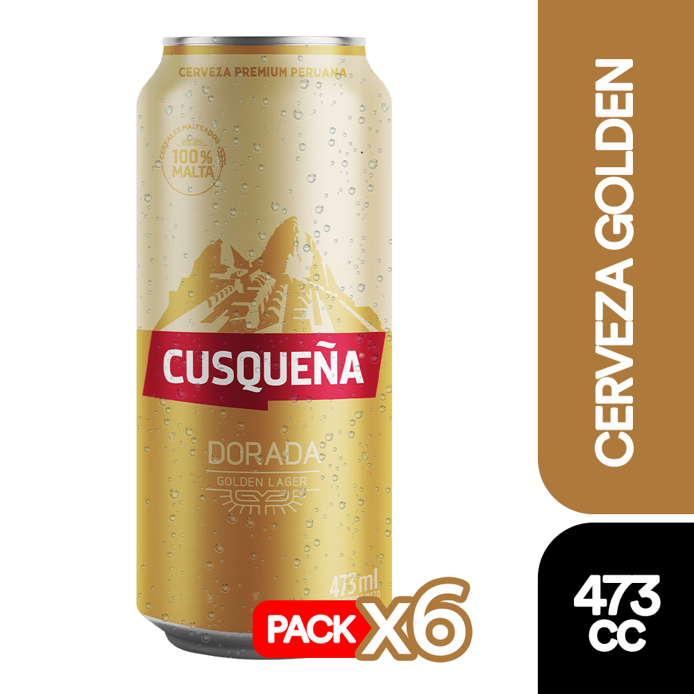 6x Cerveza Cusqueña Lager Lata 473cc