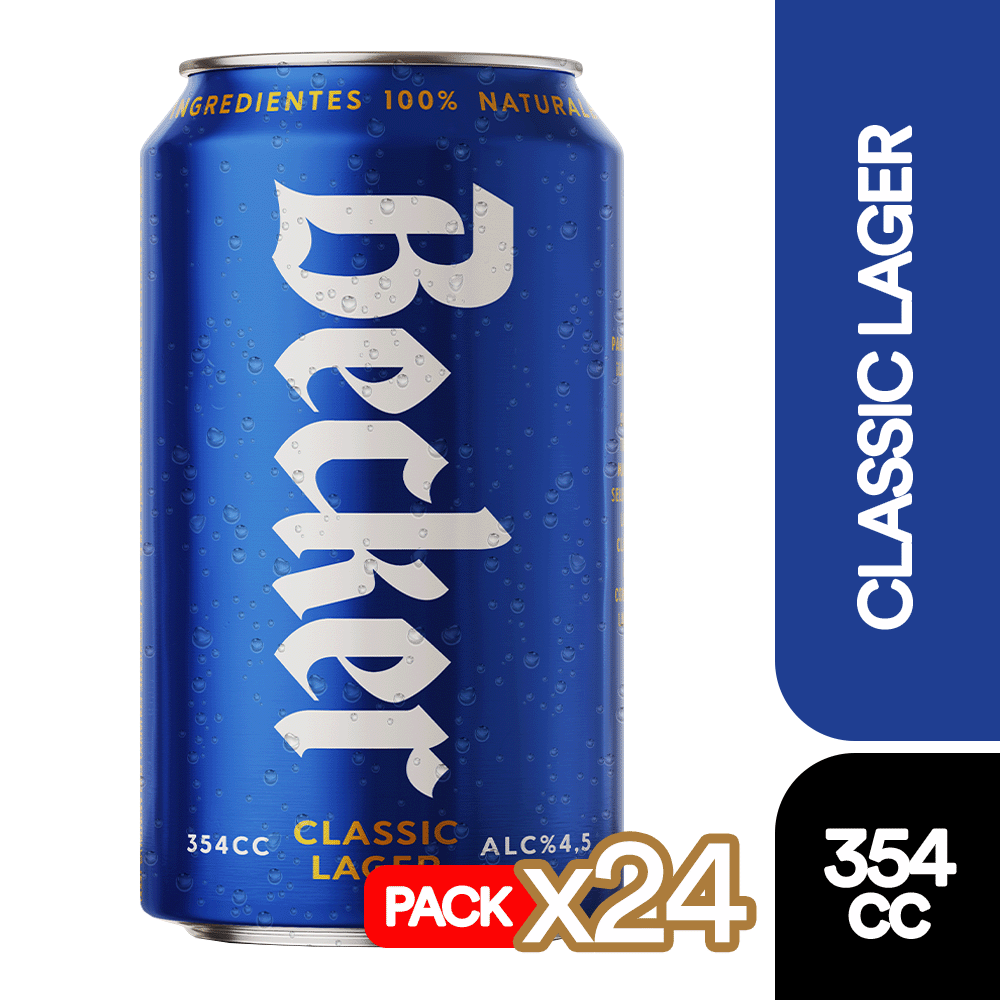 24 x Cerveza Becker lata 354cc