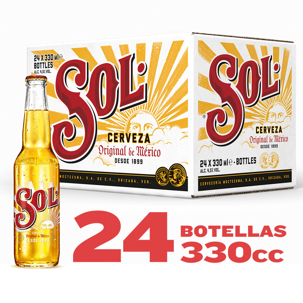 24x Cerveza Sol Botella 330cc