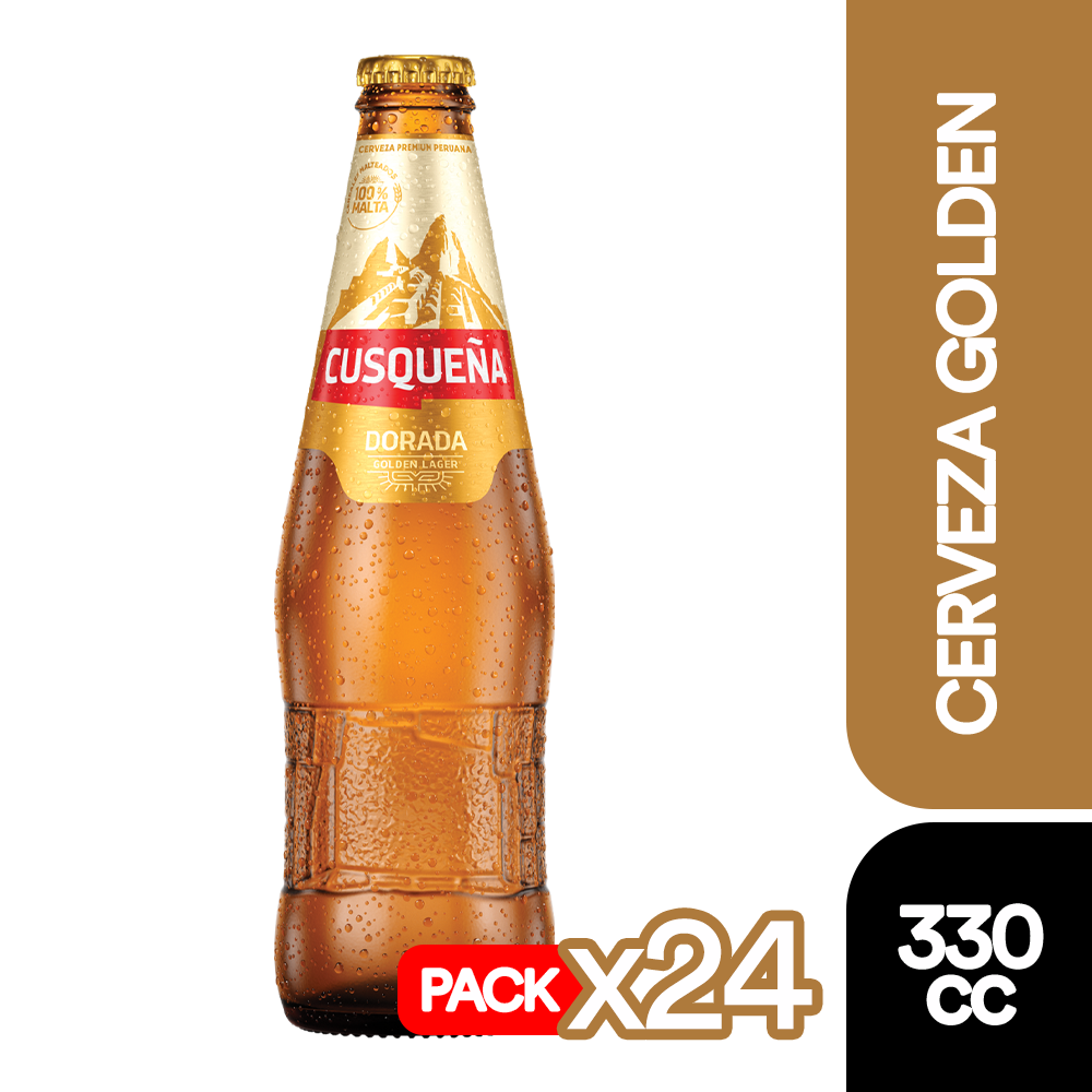 24x Cerveza Cusqueña Lager Botella 330cc
