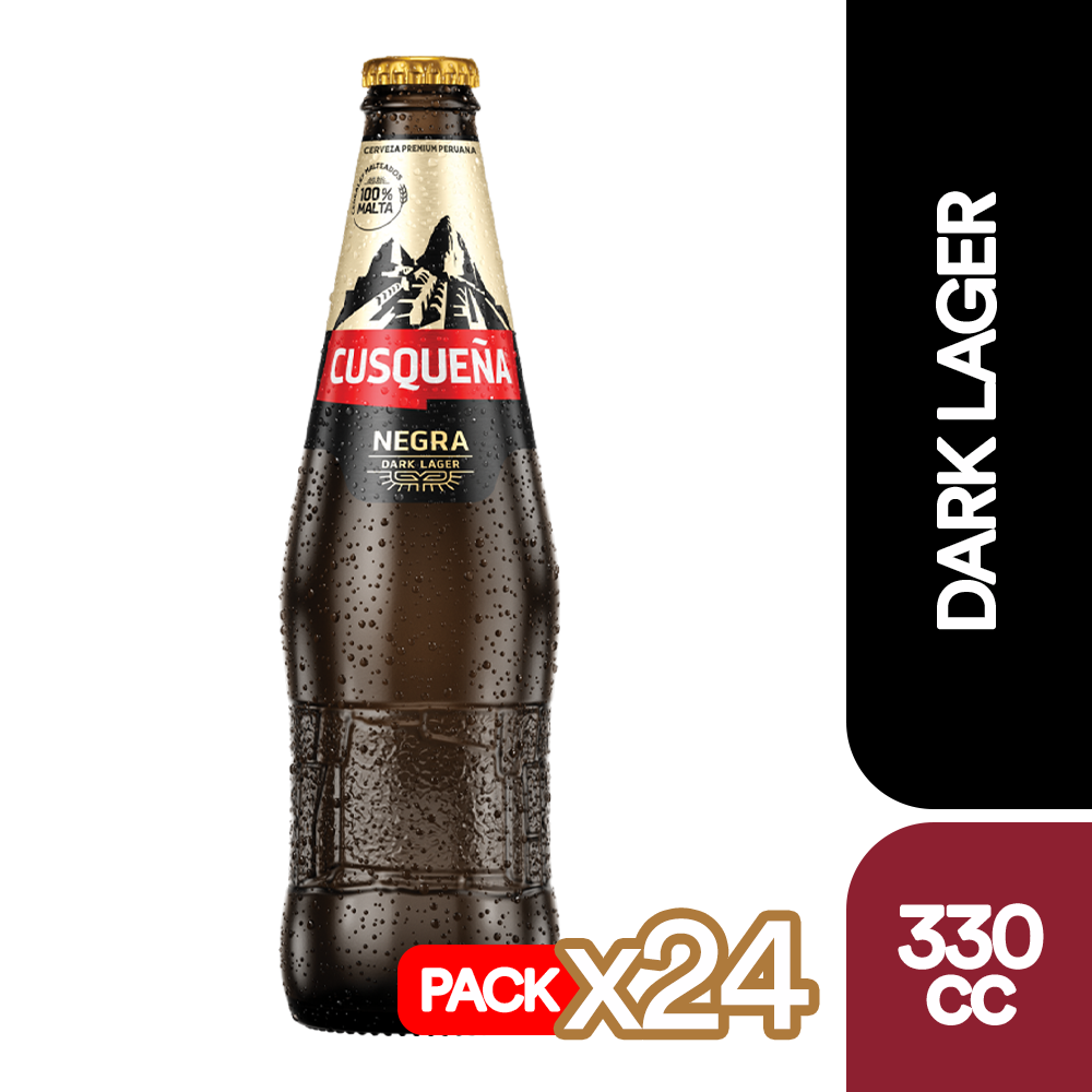 24x Cerveza Cusqueña Dark Botella 330cc