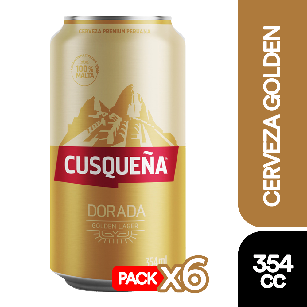 6x Cerveza Cusqueña Lager Lata 354cc