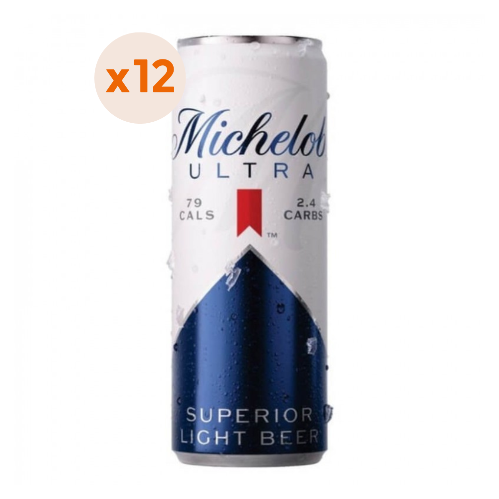 12x Cerveza Michelob Ultra Lata 3,5º 355cc