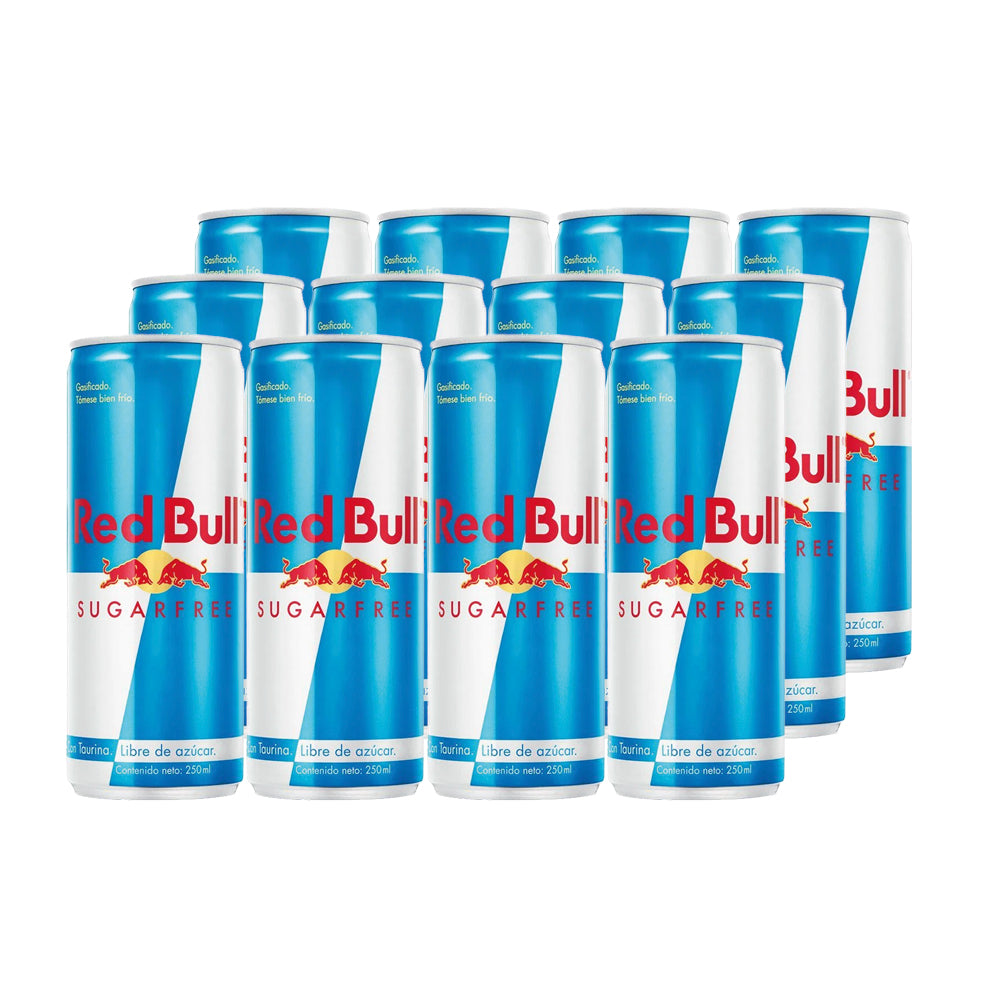 12x Bebida Energética Red Bull Sin Azúcar 250cc