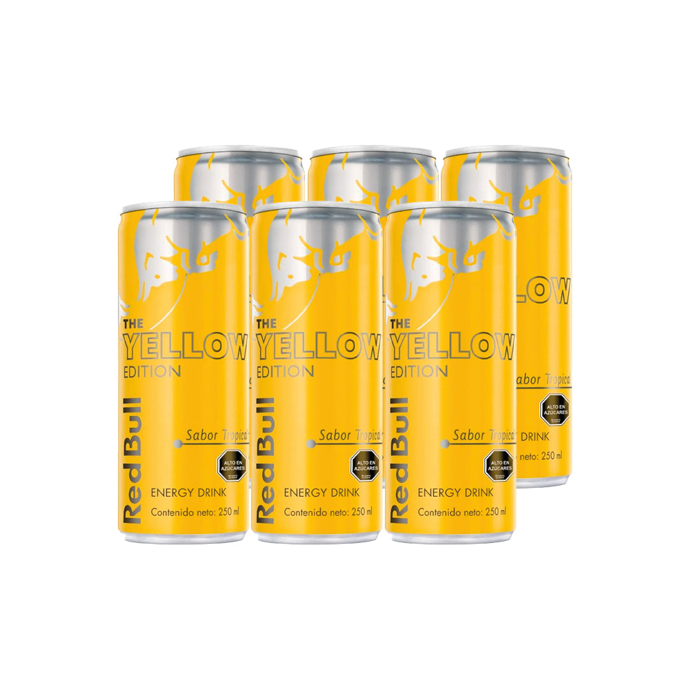 6x Bebida Energética Red Bull Yellow Edition 250cc
