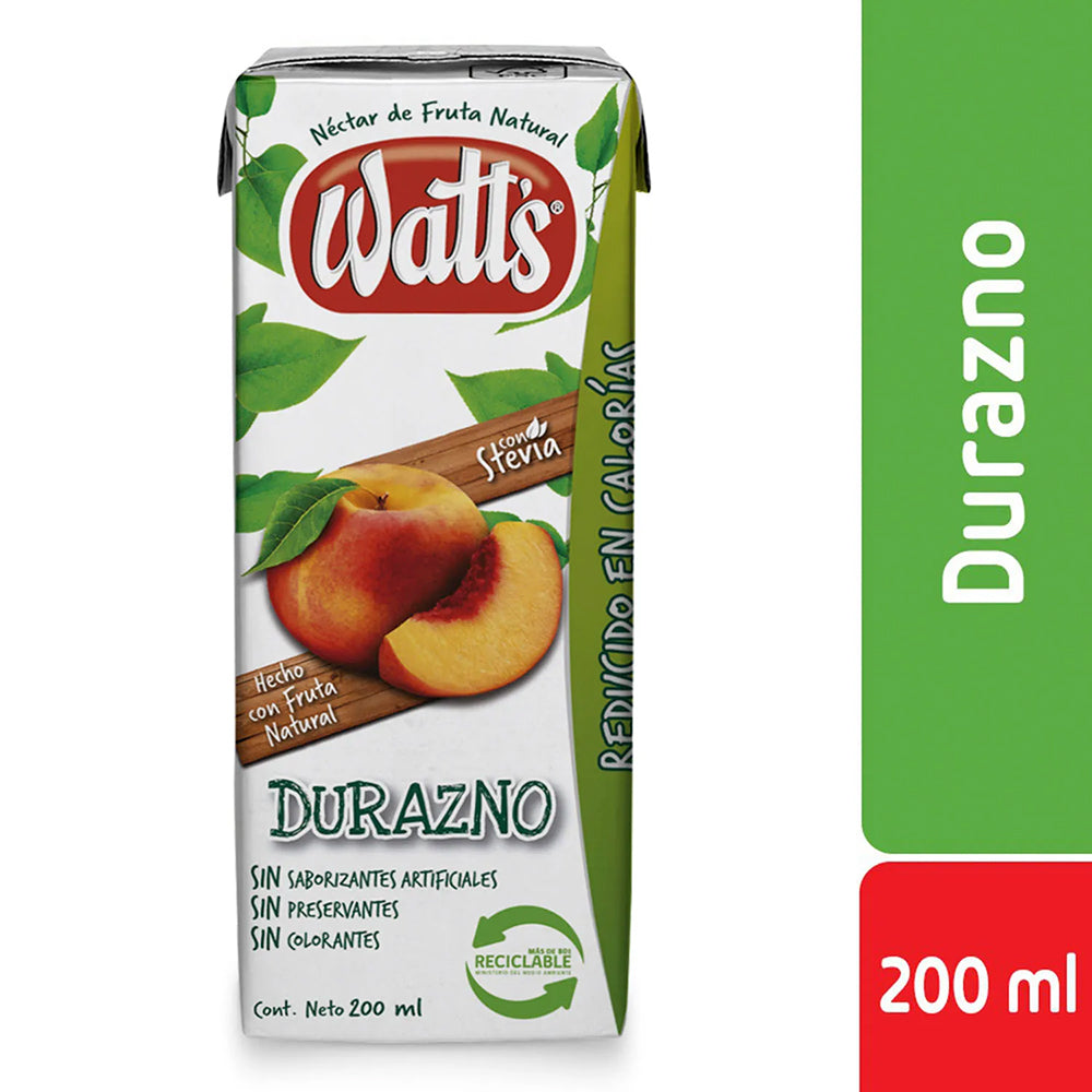 Jugo Watts Durazno Normal 200cc