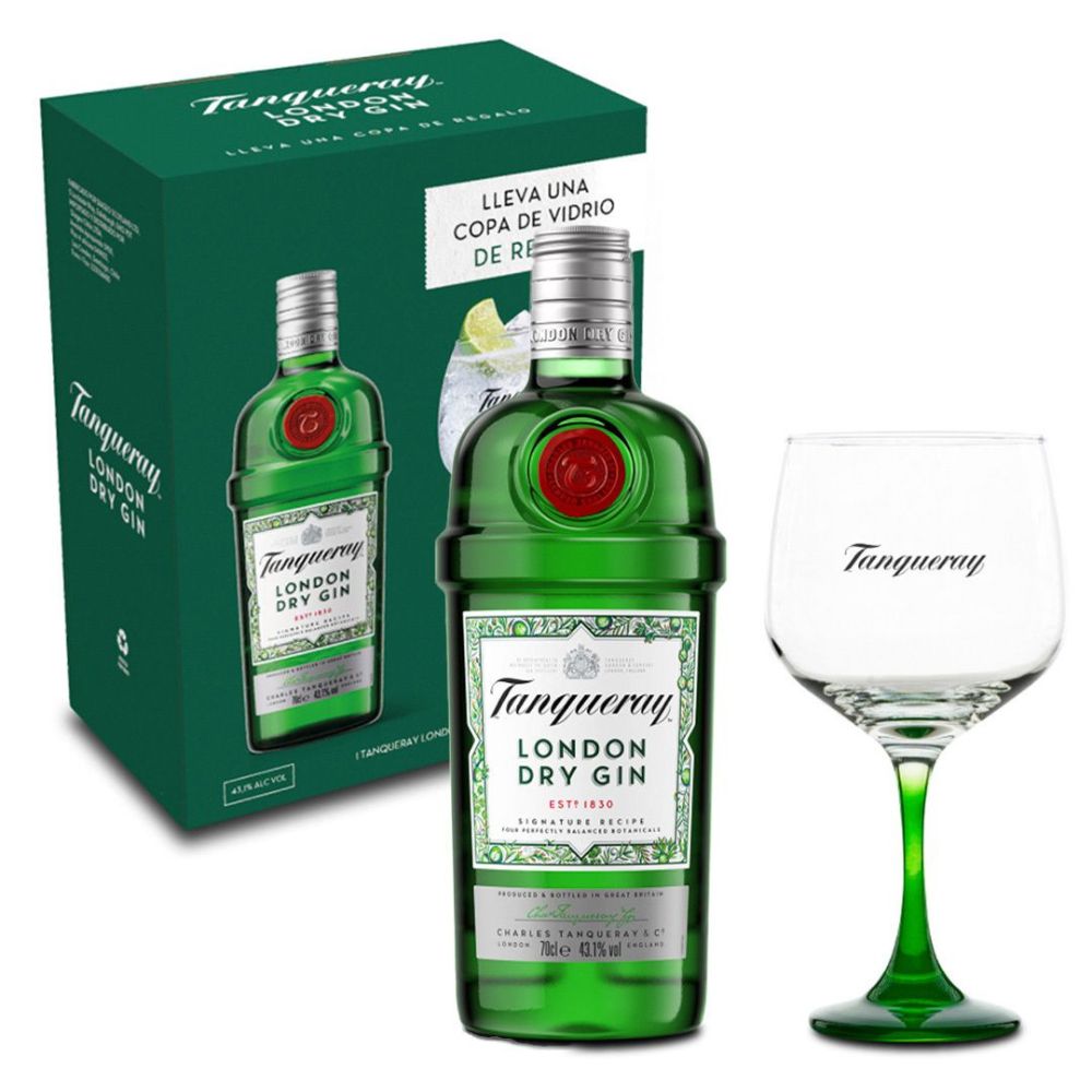 Pack Gin Tanqueray London Dry 700cc + Copa de Regalo