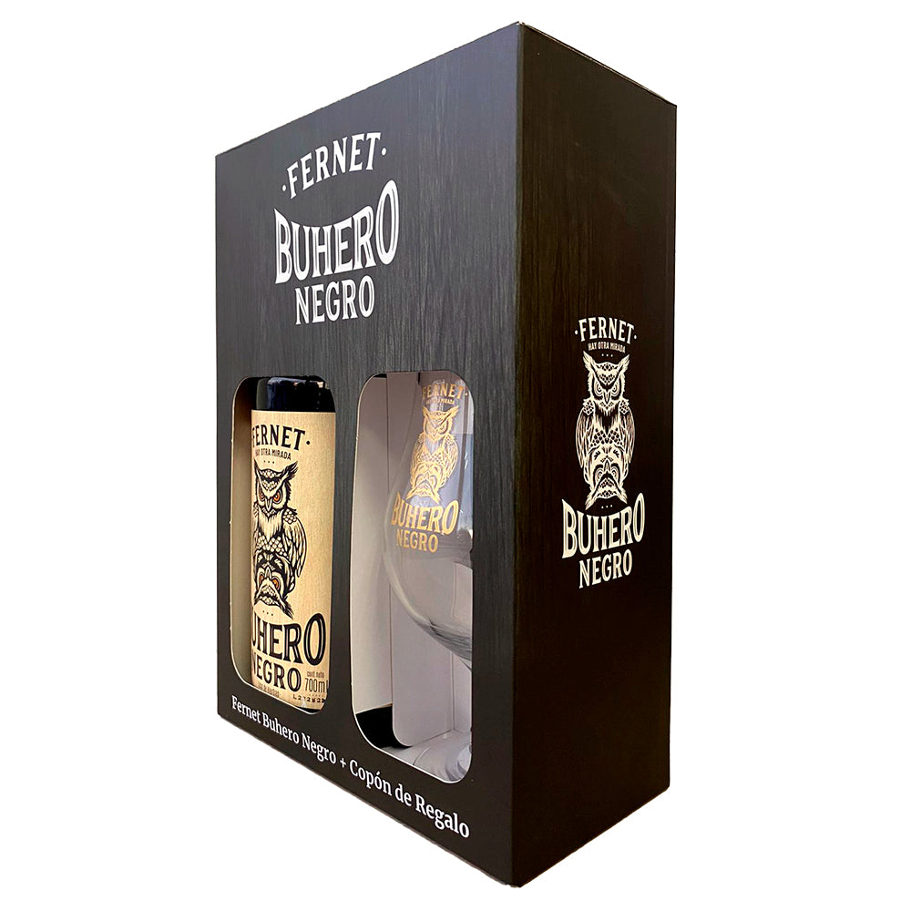 Pack Fernet Buhero Negro 39° 700cc + Copa