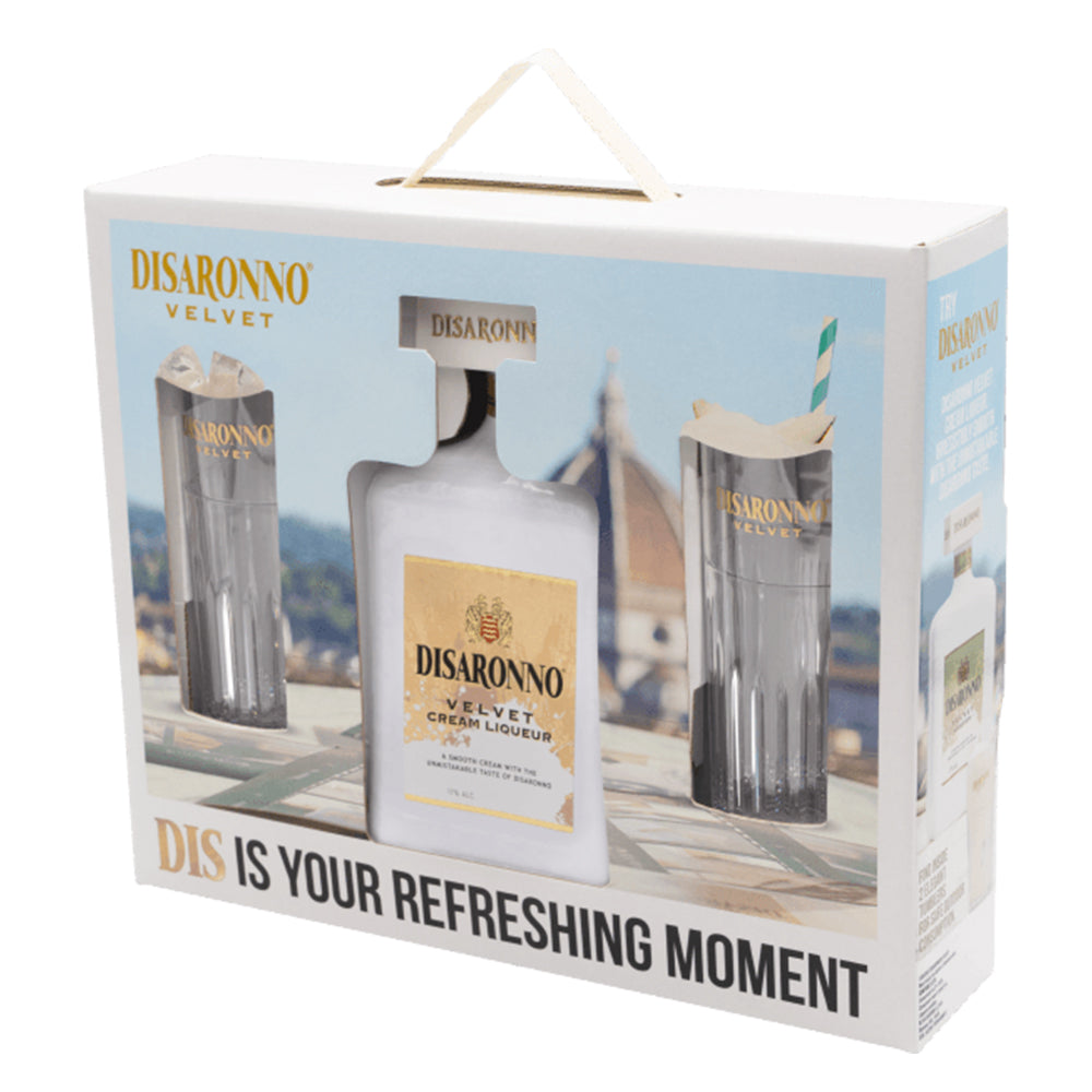 Pack Disaronno Velvet 17° 700cc + 2 Vasos Grandes