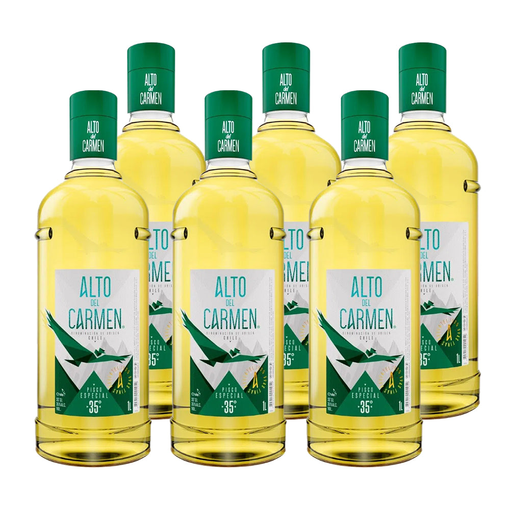 6x Pisco Alto Del Carmen 35º 1000cc