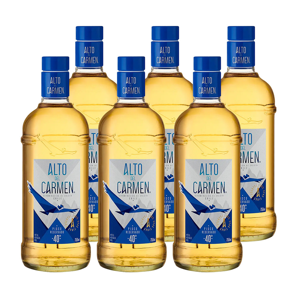 6x Pisco Alto Del Carmen Reservado 40º 750cc