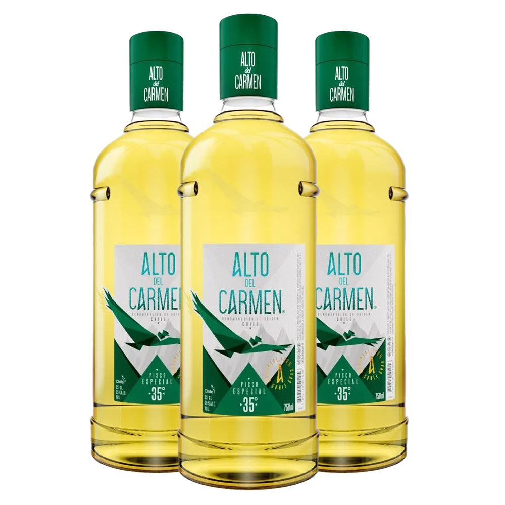 3x Pisco Alto del Carmen 750cc
