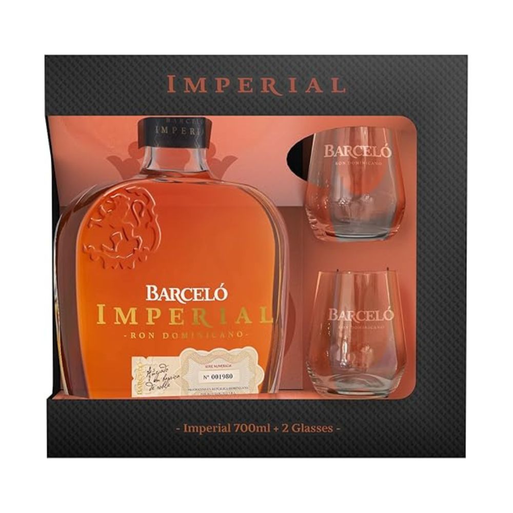 Ron Barceló Imperial Premium 700cc + 2 Vasos de Regalo