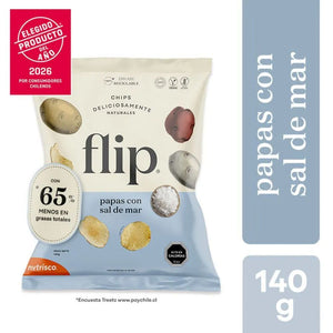 Chips Flip Papas Sabor Sal de Mar 140g