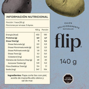 Chips Flip Papas Sabor Sal de Mar 140g