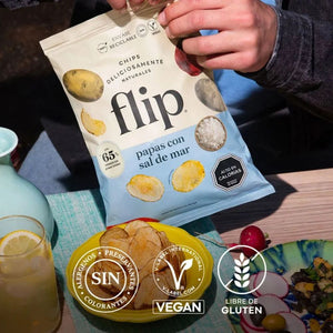 Chips Flip Papas Sabor Sal de Mar 140g
