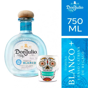 Tequila Don Julio Blanco 750cc + 1 Vaso Catrina