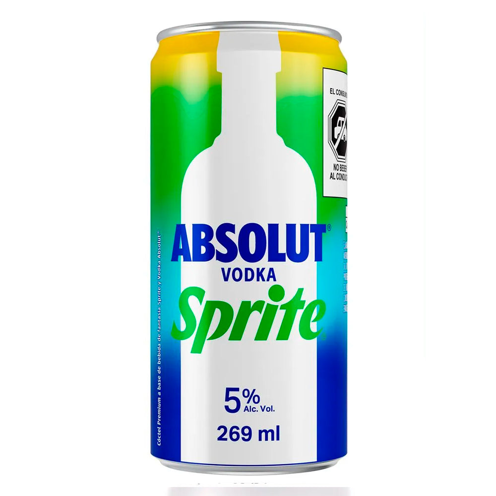 Vodka Absolut Sprite Lata 5° 269cc