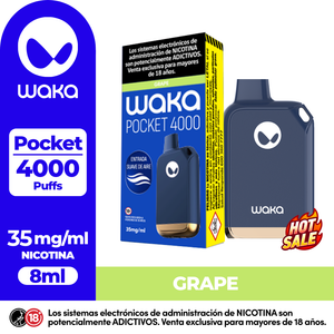 Vaper Waka Pocket Grape 4000 Puff-3.5%