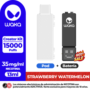 Vaper Waka Creator Kit Strawberry Watermelon 15000 Puff- 3.5%