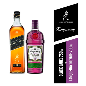 Pack Whisky J.Walker Black Label 750ml  + Tanqueray Dark Berry Royale 700ml